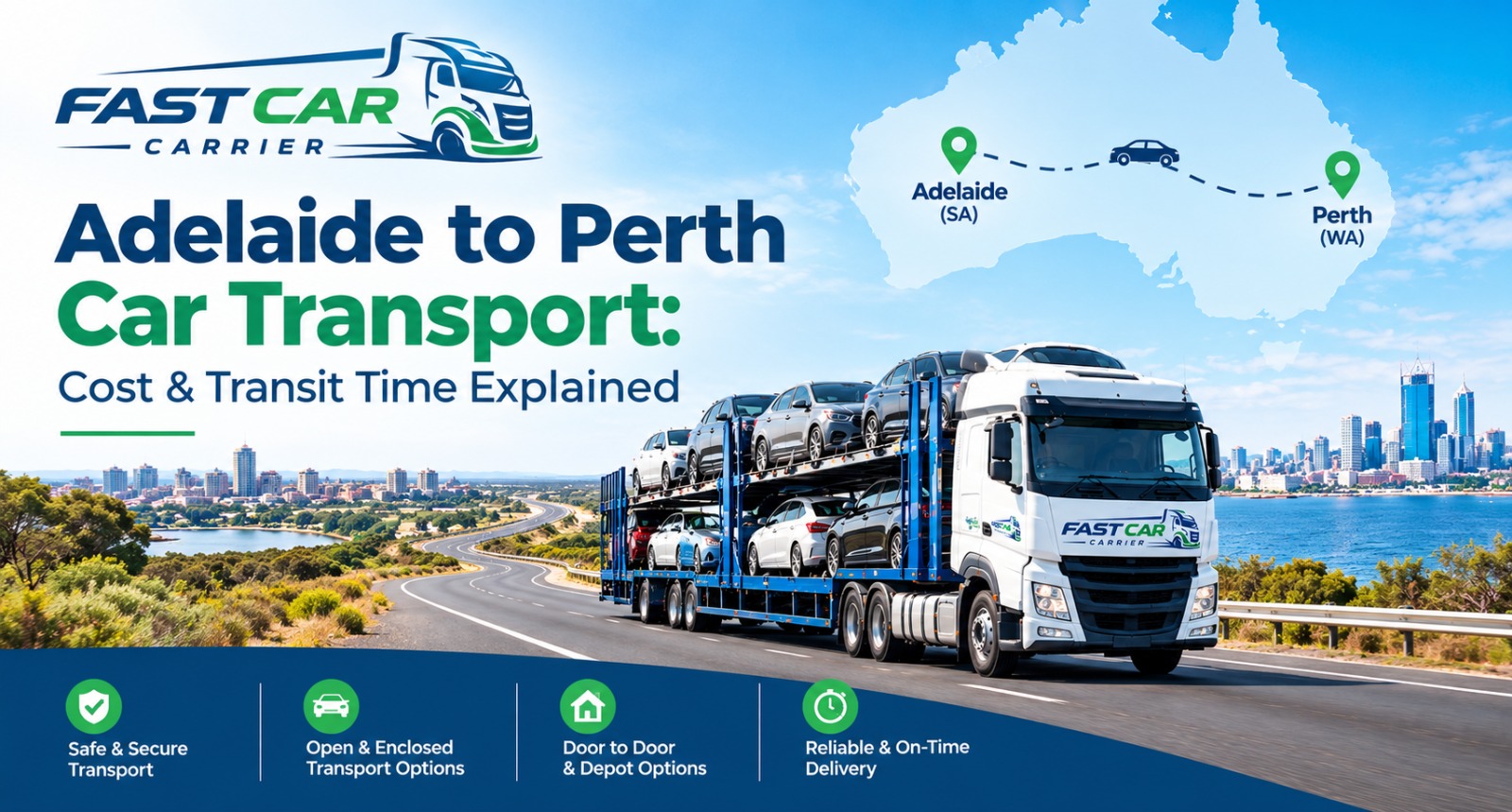 Adelaide to Perth Car Transport: Cost & Time (2026)
